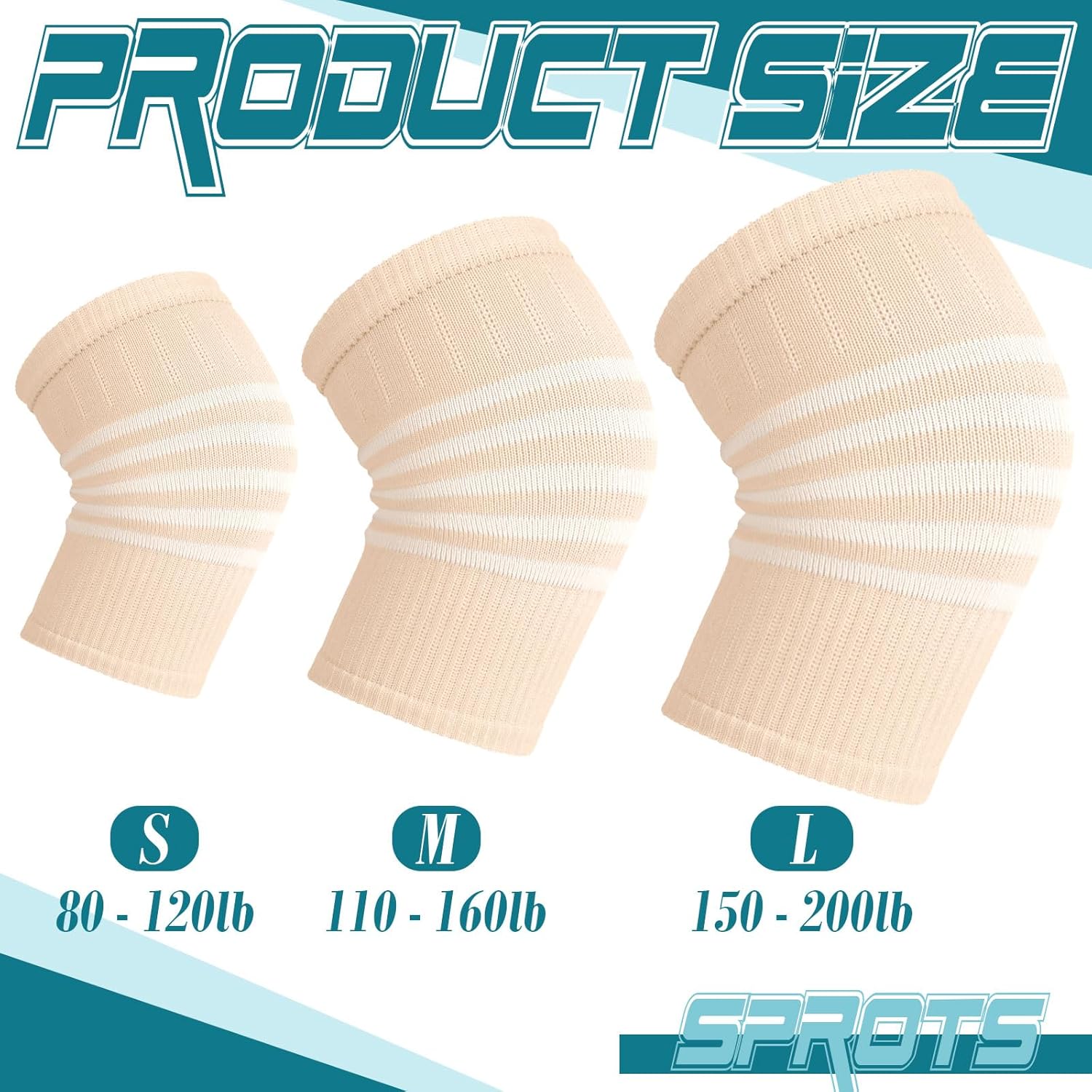 Geyoga 6 Pairs Knee Warmers for Women Men Breathable Leg Warmers Knee Brace Pad Leg Compression Sleeve for Sports Winter - Image 3