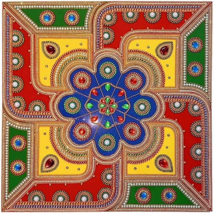 Buy Ready to Use Acrylic Rangoli | 20 Inch Heavy Acrylic Base Rangoli ...