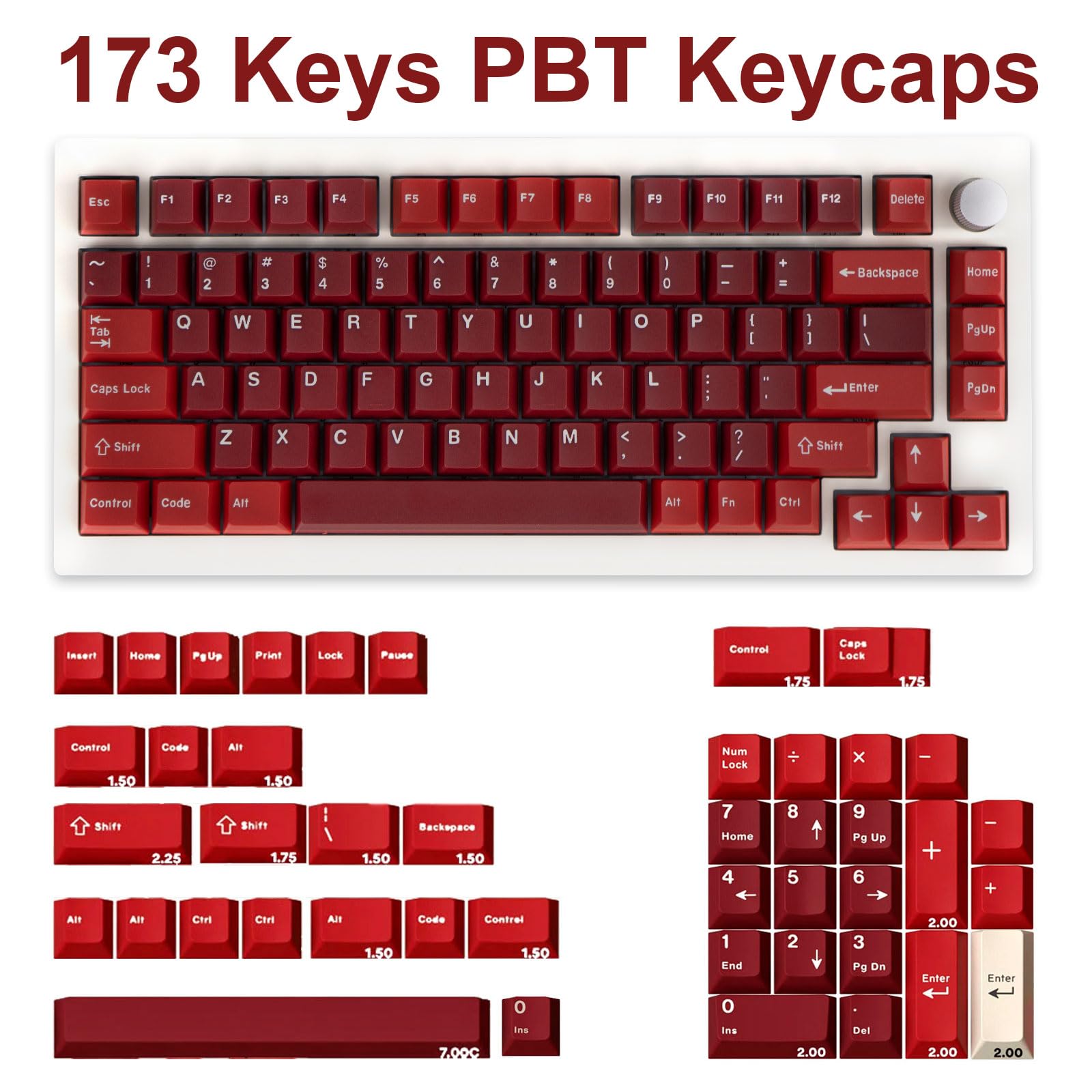 Amazon.com: GEKUCAP Custom PBT Keycaps 173 Keys, Double Shot