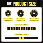 WildVenture 2-in-1 Adjustable Dumbbell and Barbell Set for Strength Training – 44 lb Multifunctional Free Weights – Ergonomic Foam Handles – PE-Coated Plates – Double Nut Safety – Black+Yellow