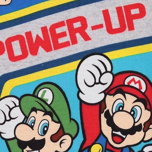 Miniatura 5 de Nintendo Conjunto de pijama de Mario para niños, 4 piezas, pijama de manga corta de Super Mario, conjunto de pijama de manga corta, pantalones