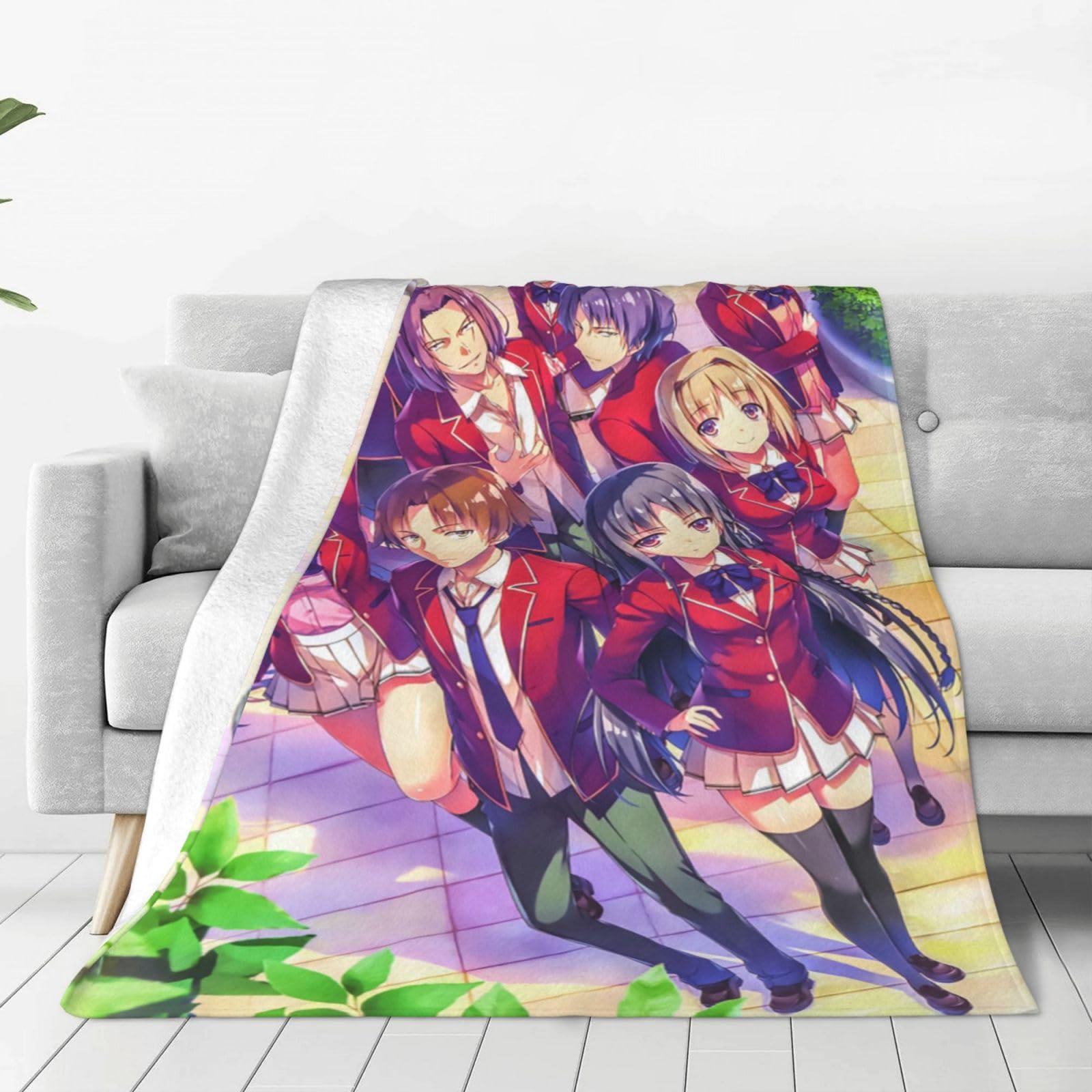 無銘 ようこそ実力至上主義の教室へ 毛布 フランネルブランケット なめらか