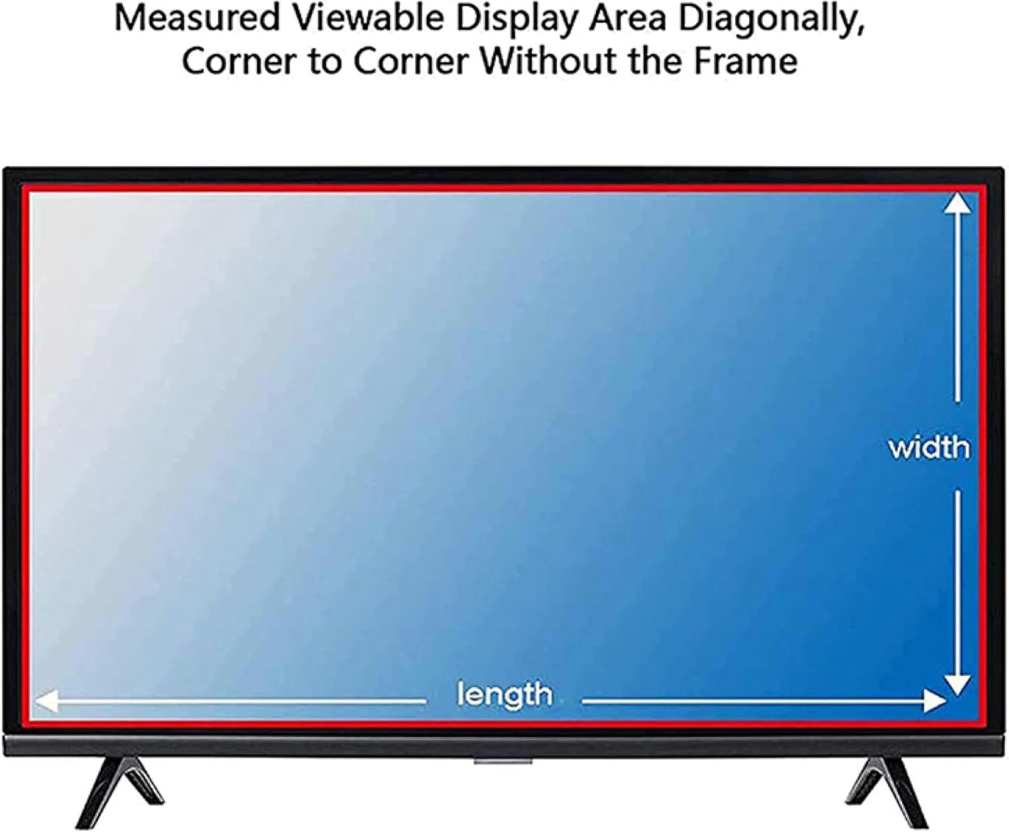 Matowa Antyodblaskowa Folia Ochronna Na Ekran Telewizora, Filtr Przeciw Zarysowaniom/Przeciw Promieniowaniu Uv, Folia Ochronna Do Telewizorów Lcd 32-75 Cali, L,A-65 Inches 1429x804 mm