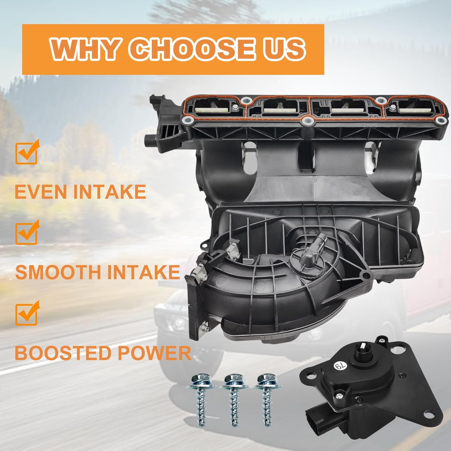 Engine Intake Manifold W/Runner Control Valve Compatible with Jeep Patriot Compass Intake Manifold for Dodge Caliber Journey Chrysler Sebring 2007-2017 Replaces#911-902 4884495AH 4884495AC