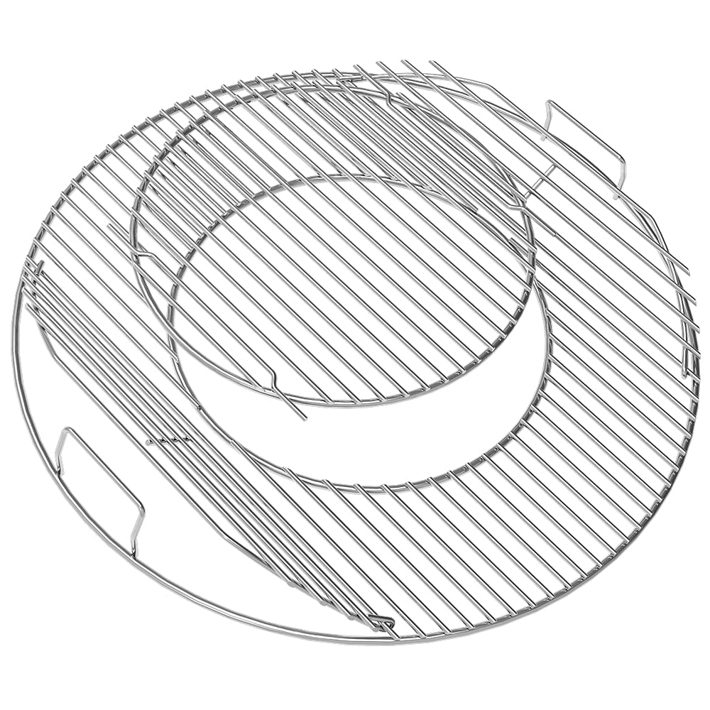 Coisien 8835 Grill Grates,Replacement for Weber 8835 Charcoal Grills, Gourmet System, Chrome plated Cooking Grids For Weber 57cm Grills, One-Touch, Performer, Bar-B-Kettle and Master-Touch, white