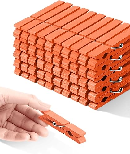 Miniatura 10 de Alfileres de ropa de madera para manualidades, pinzas de cierre de agarre fuerte, clips de ropa de madera de abedul, pinzas de ropa para colgar