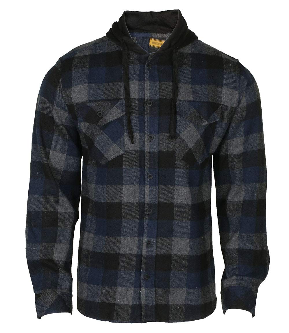 9 CrownsMen's Lightweight Plaid Flannel Shirt