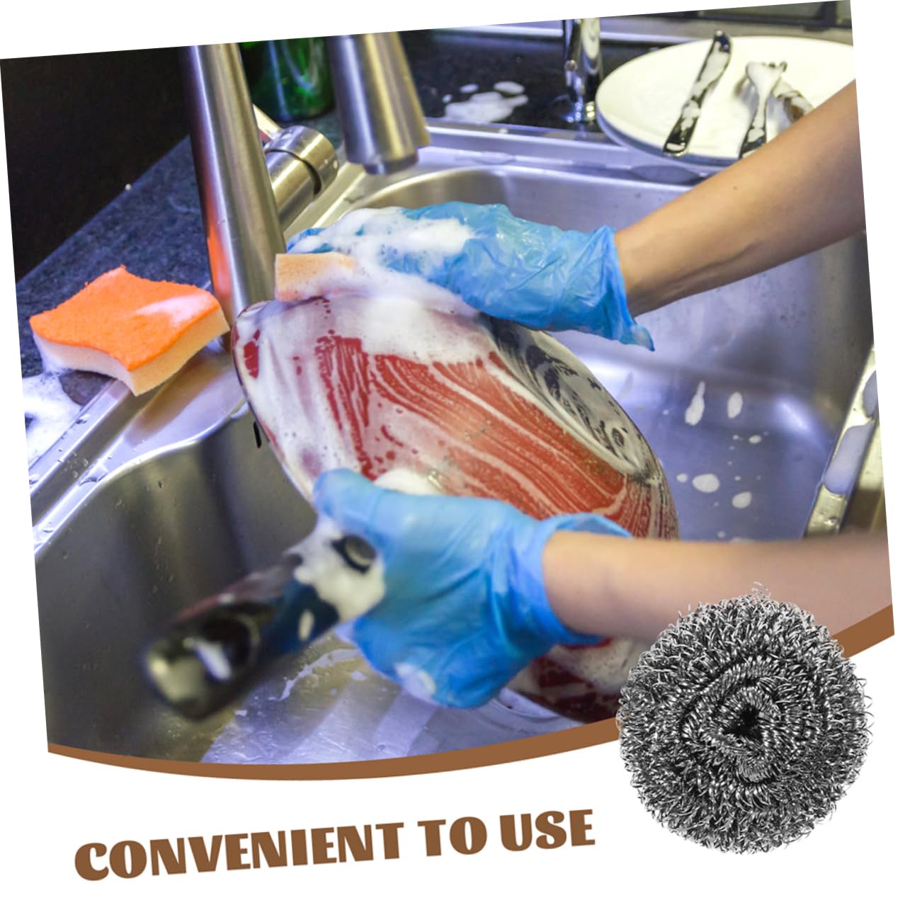 12pezzi Spugne in Acciaio Per Cucina Resistente e Multifunzionale Spugnette Ergonomiche Per Pentole Forno e Pulizia Esterna Strumenti Lavastoviglie Durevoli e Facili Da Usare