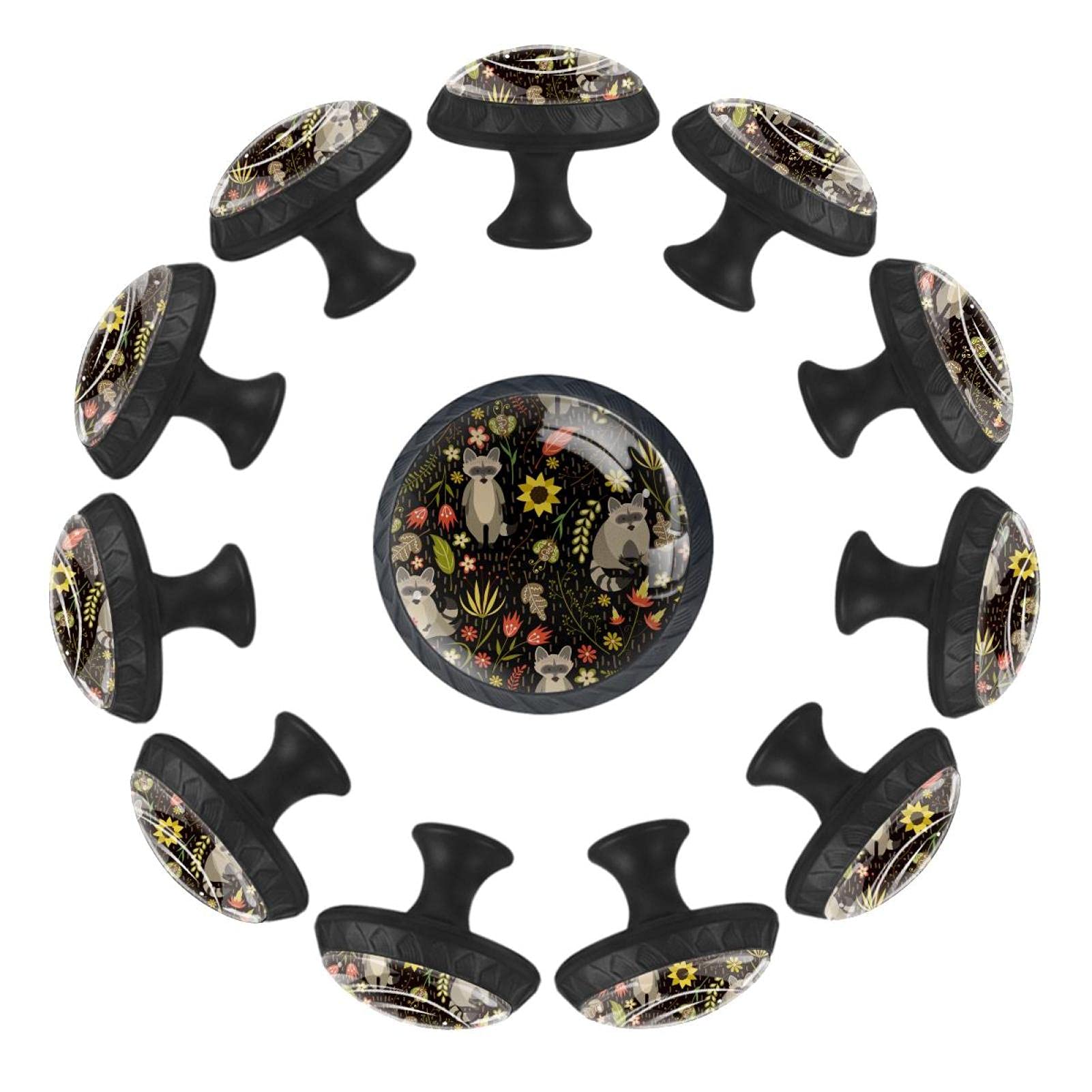 Boutons de tiroir ronds raton laveur 35 mm poignée meuble commode chambre enfant