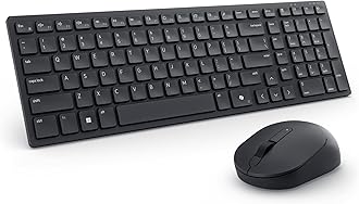 KM555 Silent Keyboard and Mouse - 18 Programmable Shortcut Keys, Copilot Key, Secure Dual-Mode connectivity, Adjustable DPI, Ambidextrous, Low Battery LED Indicator, 3-Year Warranty - Black