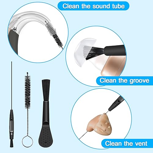 Miniatura 4 de Kit de limpieza de audífonos, herramientas de limpieza para audífonos, cepillos para audífonos para limpieza, kit limpiador de amplificador de