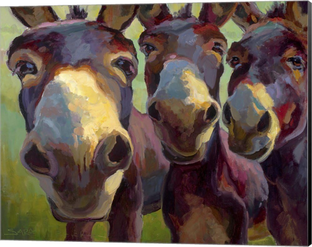 Kiss Me by Sarah Webber Canvas Art Wall Picture, Museum Wrapped with Black Sides, 20 x 16 inches