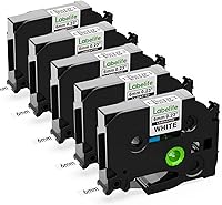 Vista 22 de Labelife Paquete de 5 cintas TZe TZ de 0.47 pulgadas laminadas transparentes TZe-131 de repuesto para Brother Label Maker Tape Clear TZe131 TZ-131