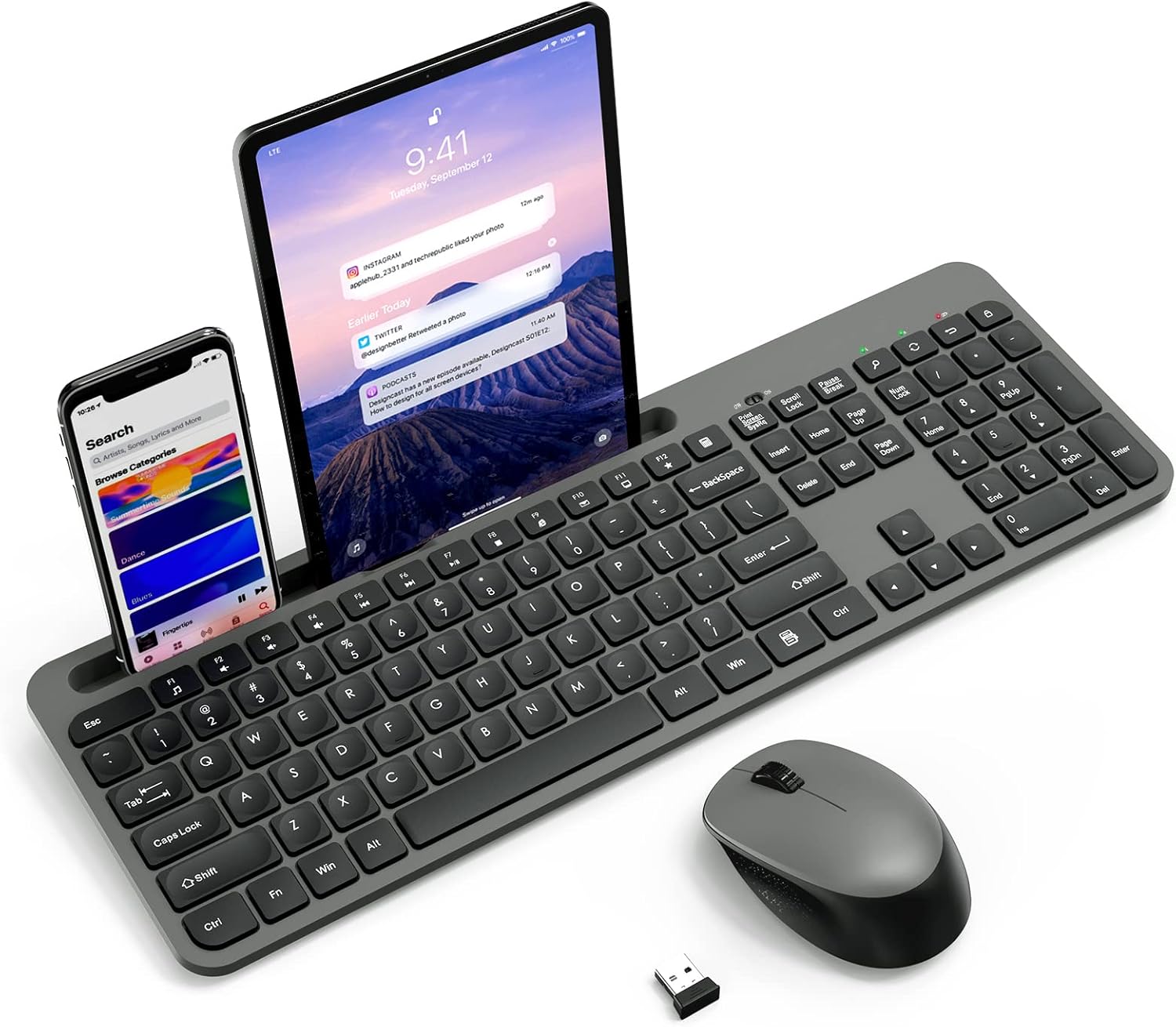 Choiana Wireless Keyboard and Mouse,2.4GHz LagFree
