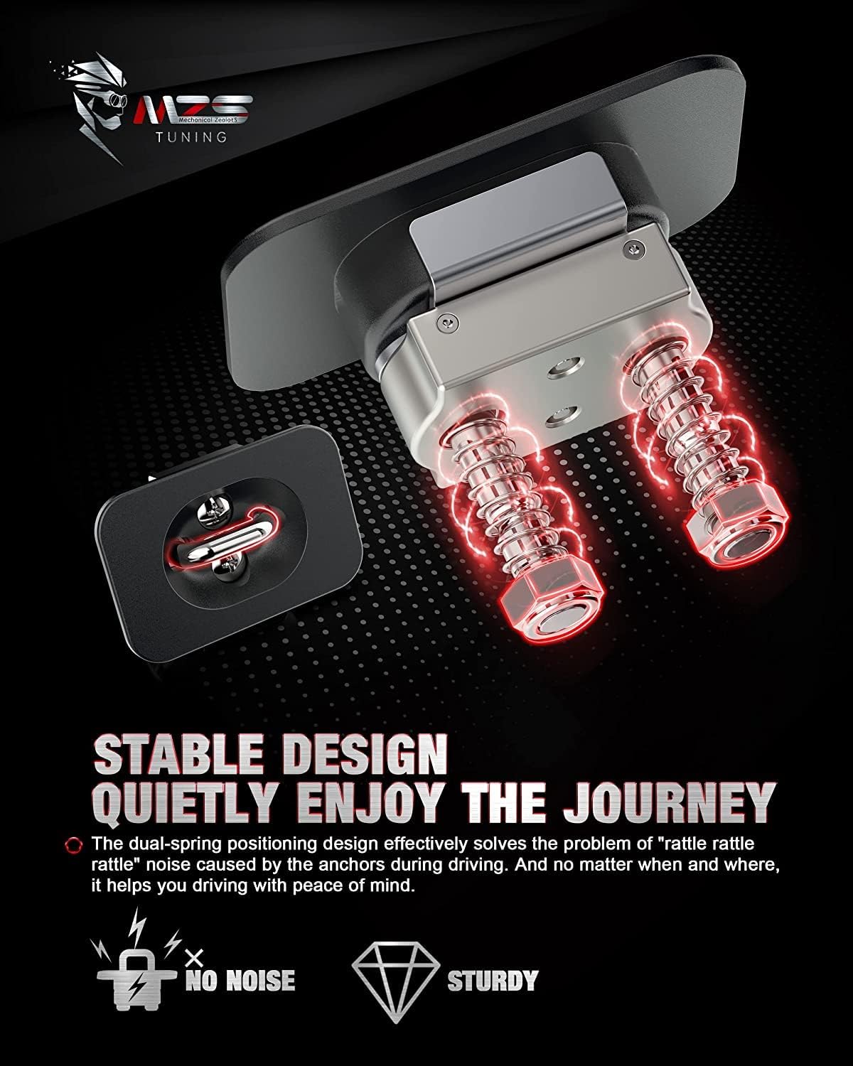 MZS Tie Down Anchors, All Metal Retractable D-Ring Compatible with Ram / F150 / Silverado/Sierra / /F250 F350/ Ranger - 4000 LBS Capacity - Top Side of 2