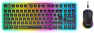 Ant Esports KM730 Pro Gaming Wireless TKL Keyboard Mouse Combo Rechargeable RGB Backlit Tenkeyless Compact 87 Keys 6 Butto Price In India