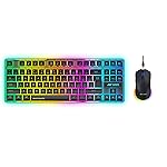 Ant Esports KM730 Pro Gaming Wireless TKL Keyboard Mouse Combo Rechargeable RGB Backlit Tenkeyless Compact 87 Keys 6 Button for Computer Laptop PS4 PS5 – XP/7/8/10 iMac MacBook Xbox one X – Black