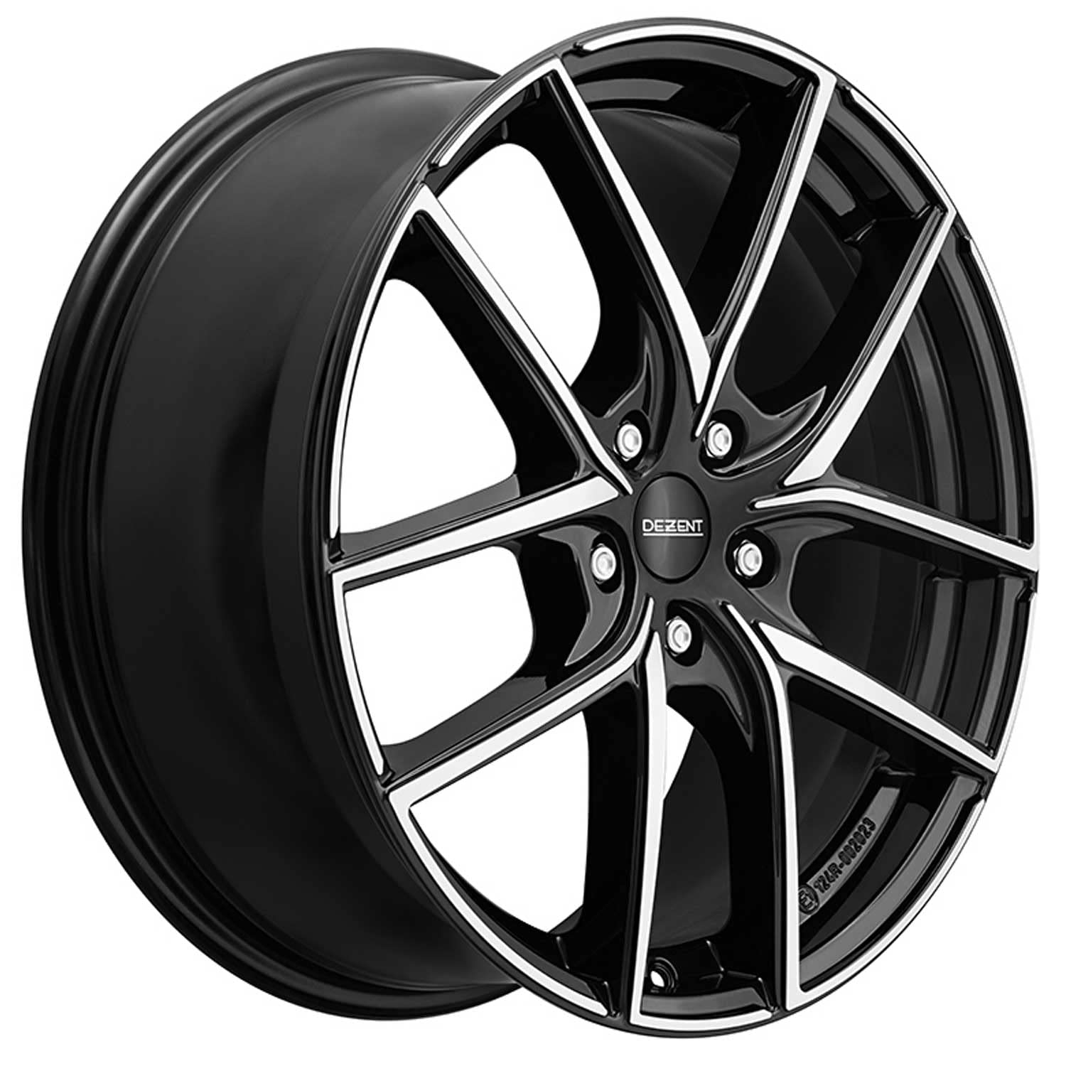 CERCHIO IN LEGA DEZENT TO dark 7x17 5x108 ET 47.5 BLACK/POLISHED