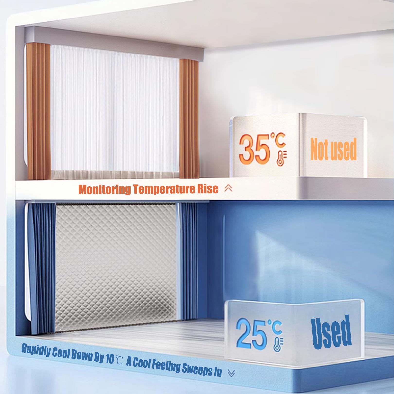 Kits D'isolation Pour Fenêtres, Rideau de protection thermique pour portes et fenêtres, Coupe-vent, Protection Contre le Froid, Au Bruit, Pour Chambre à Coucher De Salon, Personnalisable (148x220cm)