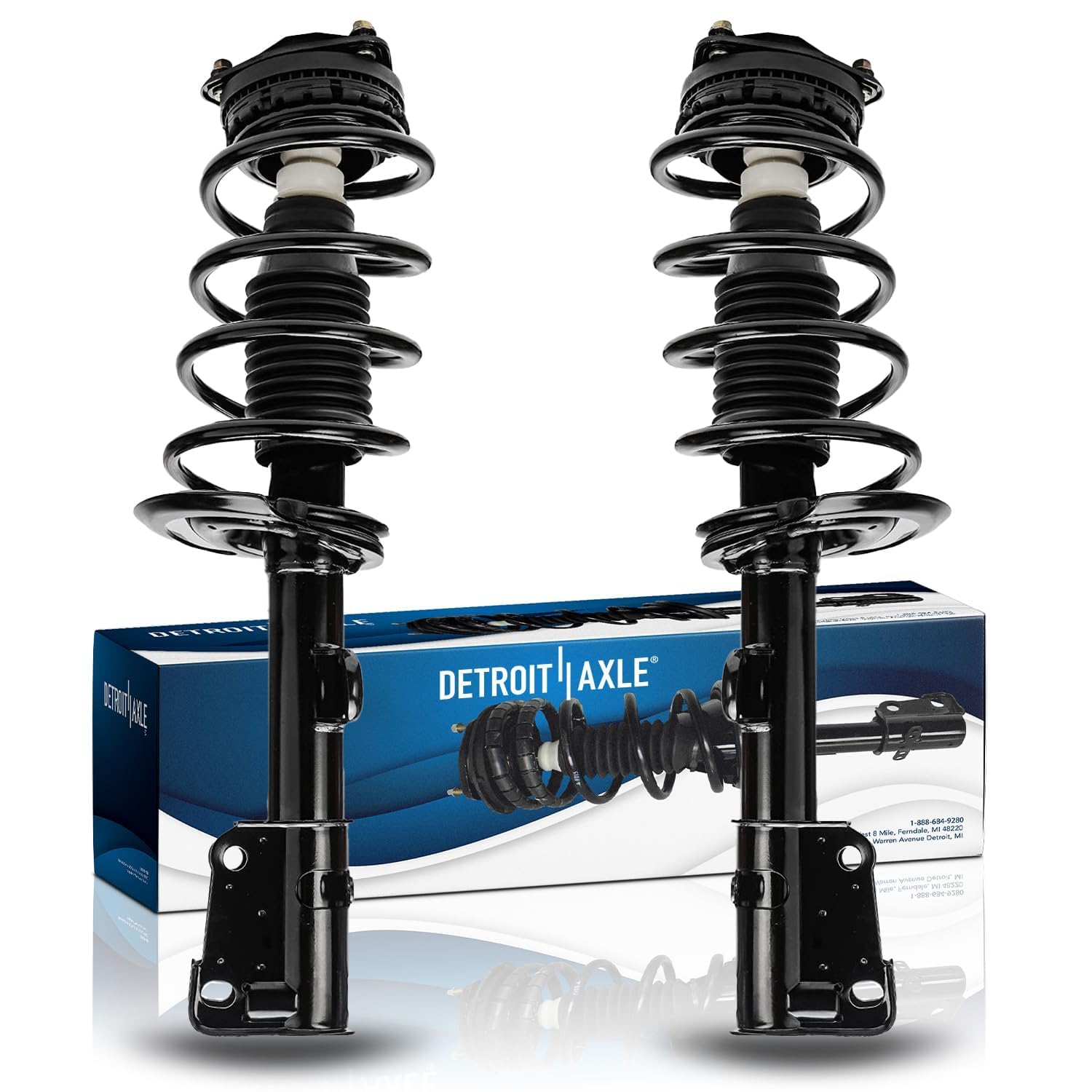 Detroit Axle - 2 Front Struts for Chrysler Town &amp; Country 2008-2016