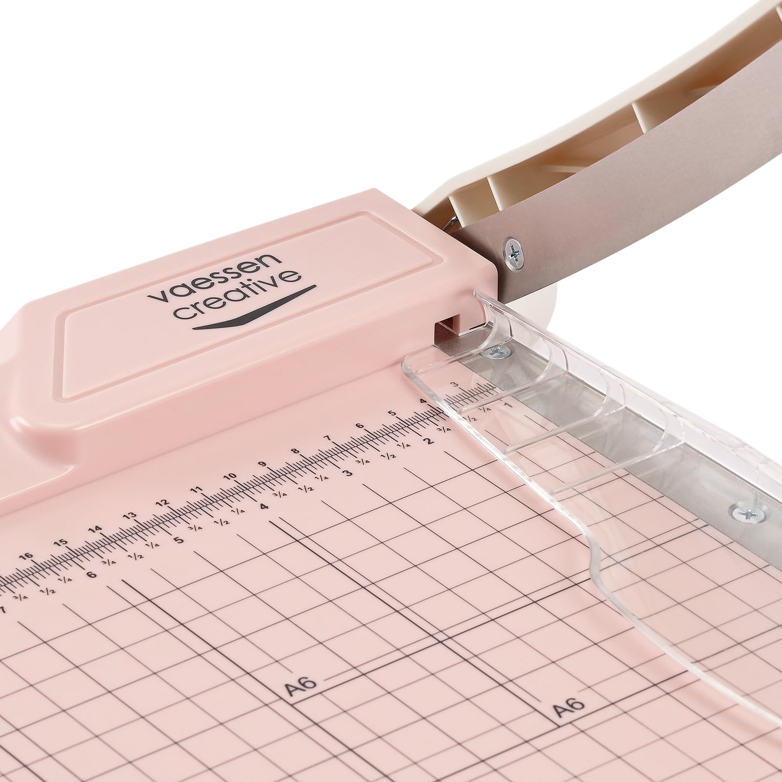 Vaessen Creative Massicot Guillotine 30 cm Rose - Coupe-Papier pour Scrapbooking Matériel, Papier Photo, Feuilles de Papier A4, A5 et A6, Création de Cartes et autres Loisirs Créatifs