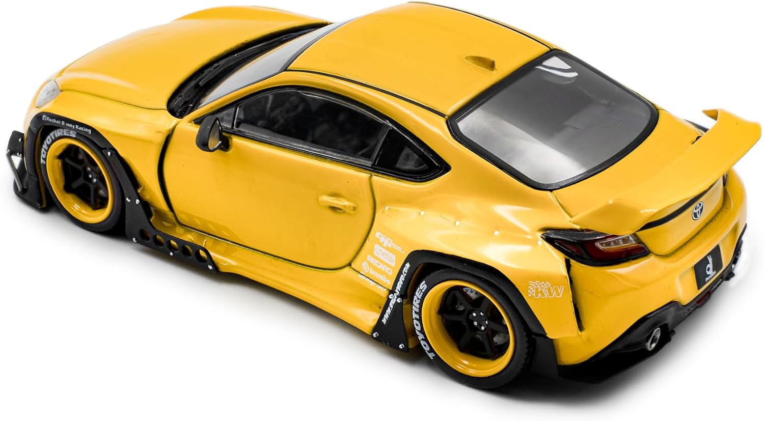 Solido 1:43 Scale Pandem Toyota GR86 Yellow 2022 Diecast Model Car S4315101