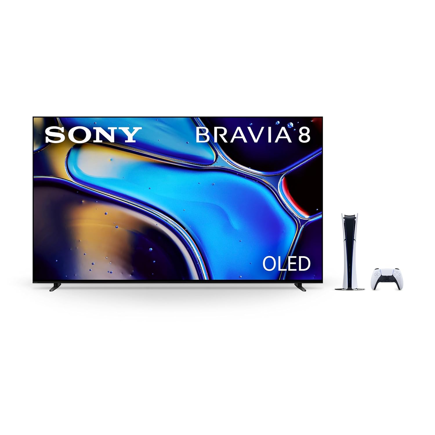 Sony 77 Inch OLED 4K Ultra HD TV BRAVIA 8 Smart Google TV PlayStation 5 Digital Edition Console