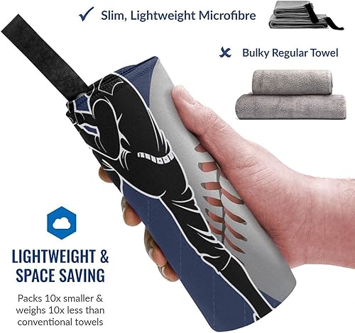 Miniatura 3 de ATZNWX Toalla de playa de béisbol personalizada para hombres, mujeres y niños, toallas de piscina de béisbol de 30 x 60 pulgadas, 33 x 52 pulgadas,