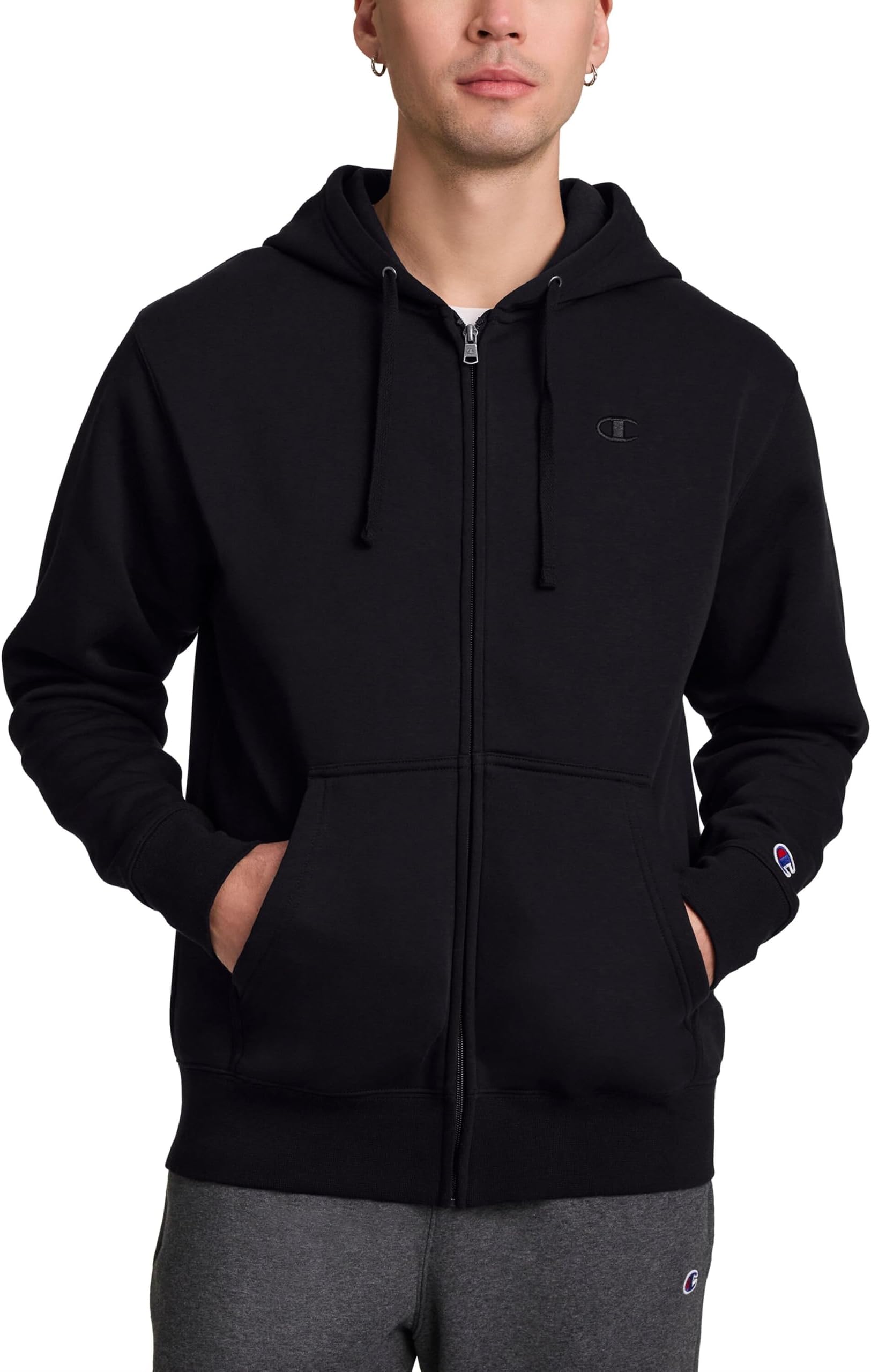 Men's Powerblend Full-zip Hoodie, Standard Fit, Midweight Fleece