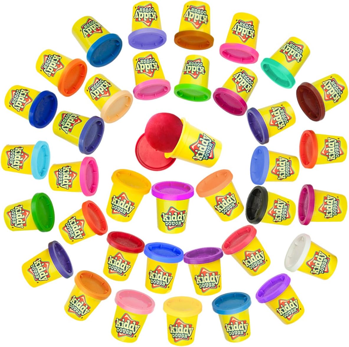 Kiddy Dough Compound 36 Pack of Color Dough - Mega Modeling & Sculpting Playset With 36 Individual 3-Ounce Cans Exclusive Bulk Party Pack - Non-Toxic - Conforms to ASTM D4236