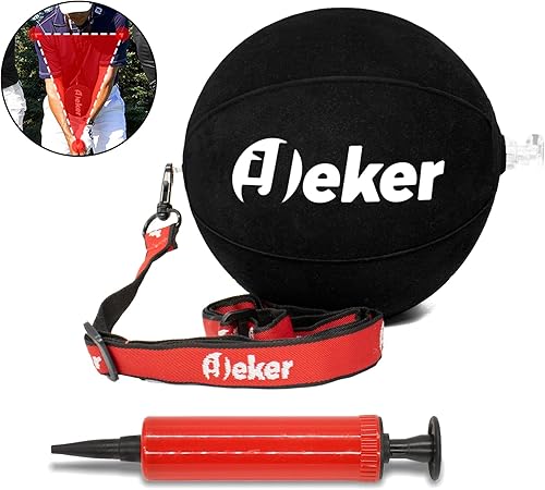 IJEKER Golf Swing Training Aids, Golf Smart Ball, Triangle Master, Posture Correction Practice Trainer Aid with Pump for Beginners and Pros Golfer,