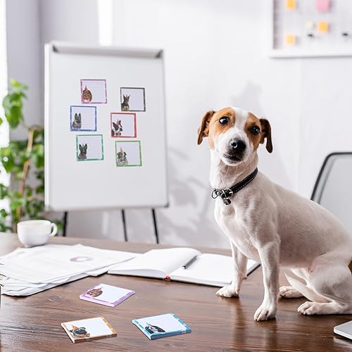 Miniatura 7 de Handepo Paquete de 12 bloc de notas para perros y gatos, listas de tareas pequeñas, notas adhesivas divertidas y bonitas, notas adhesivas para