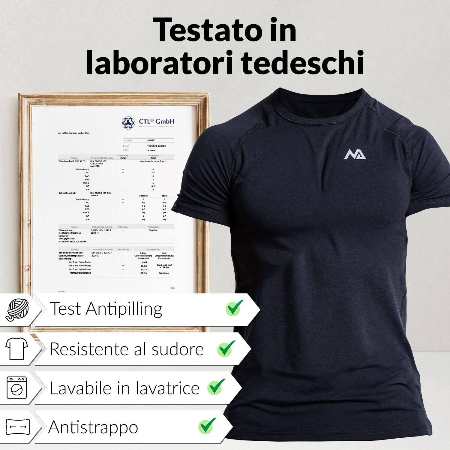 NATURAL ATHLET T-Shirt Sportiva da Uomo Slim-Fit T-Shirt Lunga da Palestra ad Asciugatura Rapida - Bodybuilding, Calisthenics e Sport