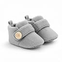 angaakar Newborn Baby Booties | Soft & Breathable Cotton Footwear for Baby Boys & Girls | Skin-Friendly, Comfortable Booties for 3–12 Months (Grey) gallery image