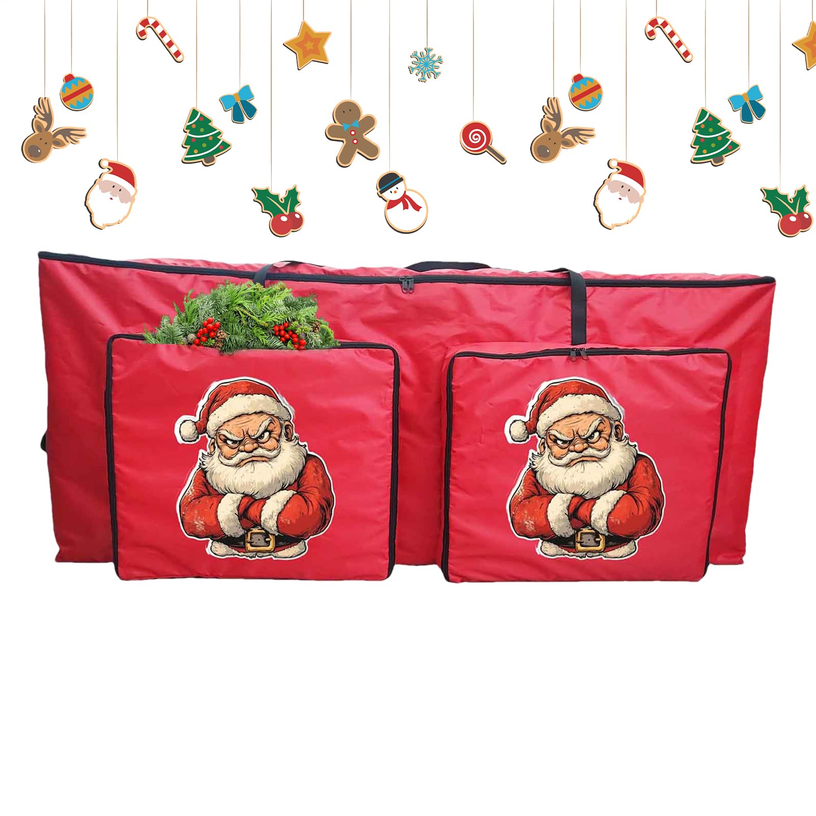 Organisateur de rangement de couronnes sac d'arbre conteneur fournitures vacances