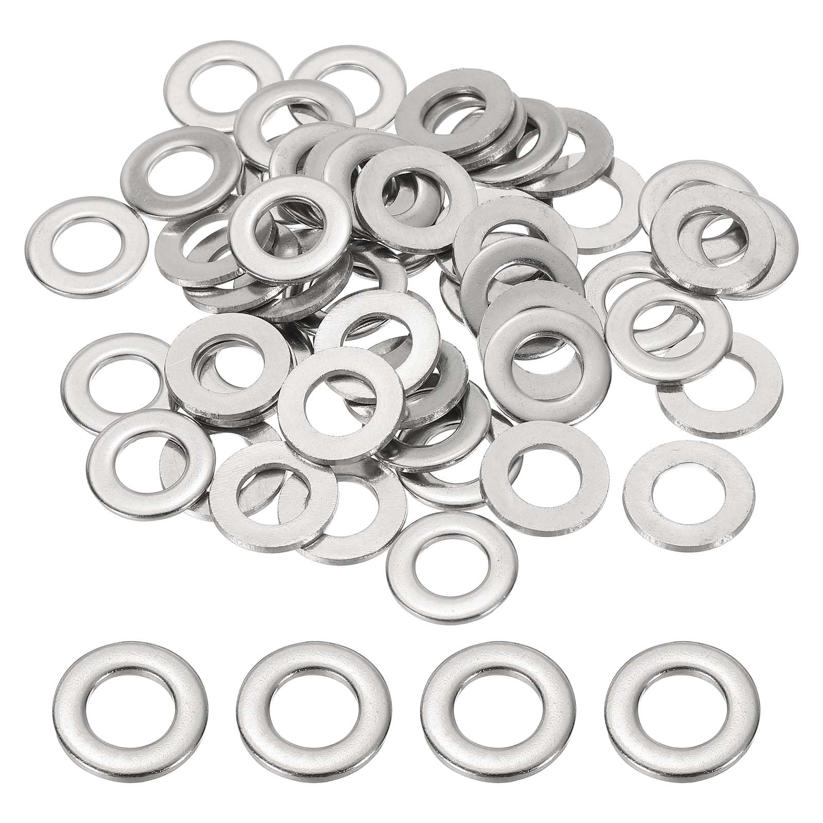 PATIKIL M8 x 16mm x 1.5mm Stainless Steel Flat Washers, 50 Pcs Round Metal Washer Small Spacer for Screws Bolts Nuts Assortment