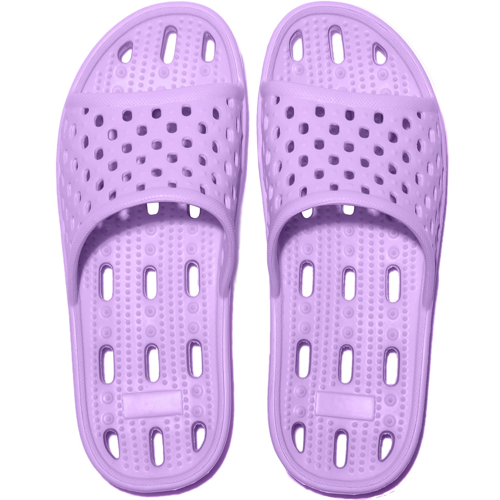 Ranberone Zapatillas de Ducha para Mujeres Antideslizantes Chanclas y Sandalias de Piscina Sandalias de Baño (Morado, numeric_38)
