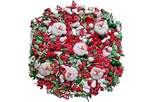 Christmas Sprinkles for Cookie Decorating & Cake Toppers, Candy Santa Claus Cupcake...
