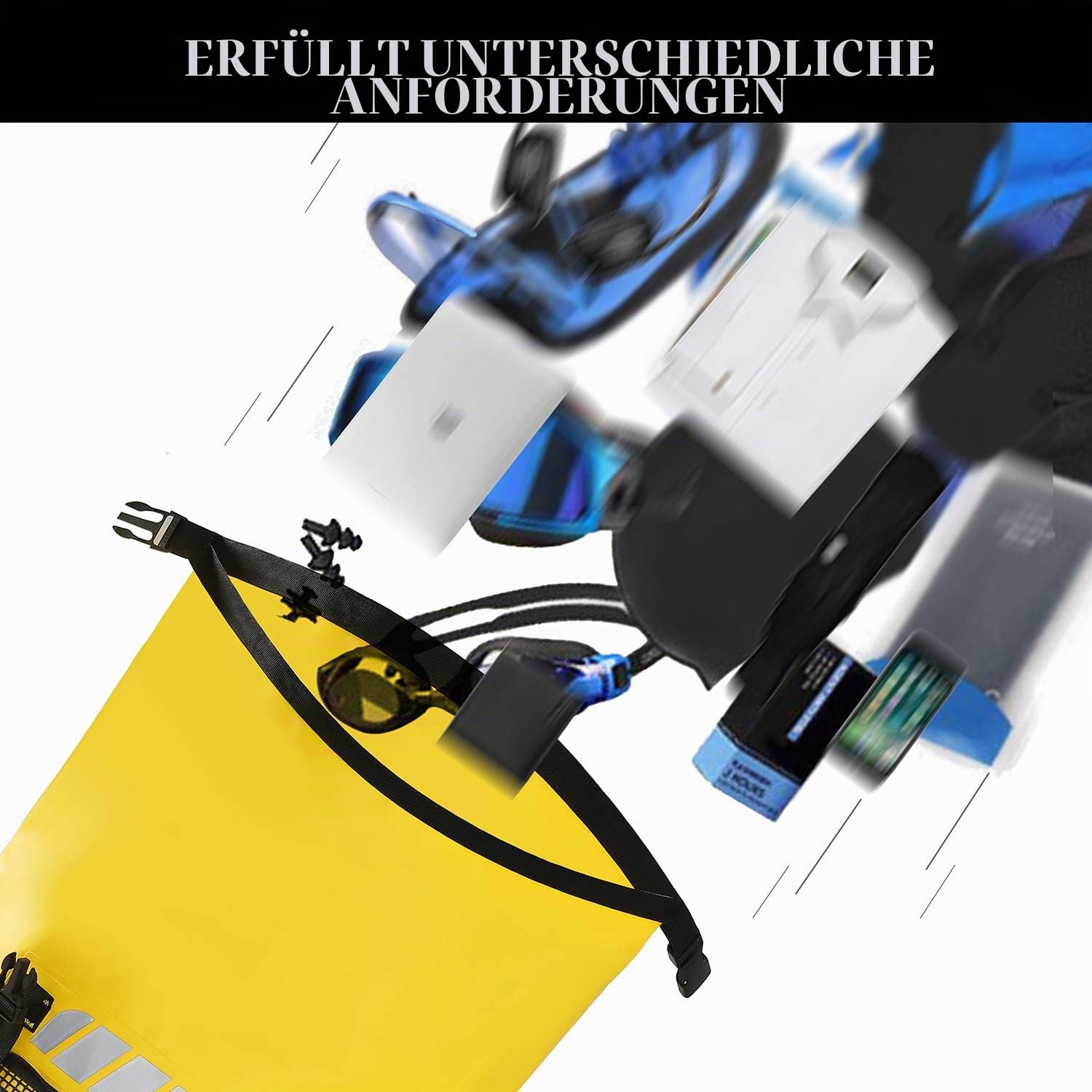 IDRYBAG Wasserdichter Rucksack für Herren 25L/45L, wasserdichte Taschen zum Kajakfahren, wasserdichter Rucksack zum Wandern.