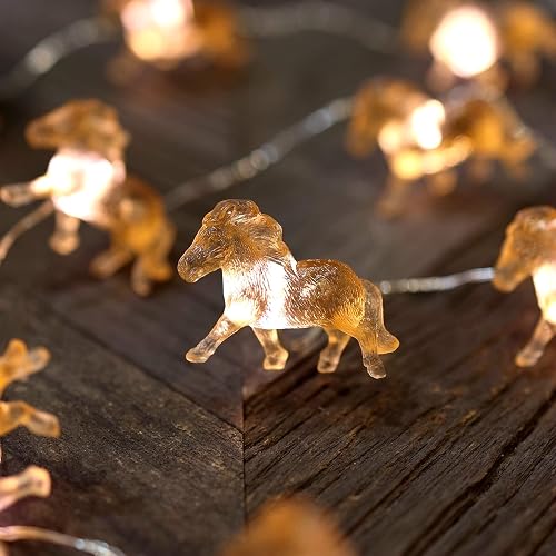 Belniak Fairy Pony String Lights Unique Decorative Light Horse Gifts for Girls Cute Lights 20LEDs 8ft Battery Operated for Birthday Horse Lover Xmas Thanksgiving Decor