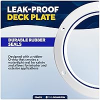 Vista 5 de Five Oceans Escotilla de barco, escotilla de acceso marino, escotilla redonda de placa de inspección con cubierta desmontable, plástico ABS blanco