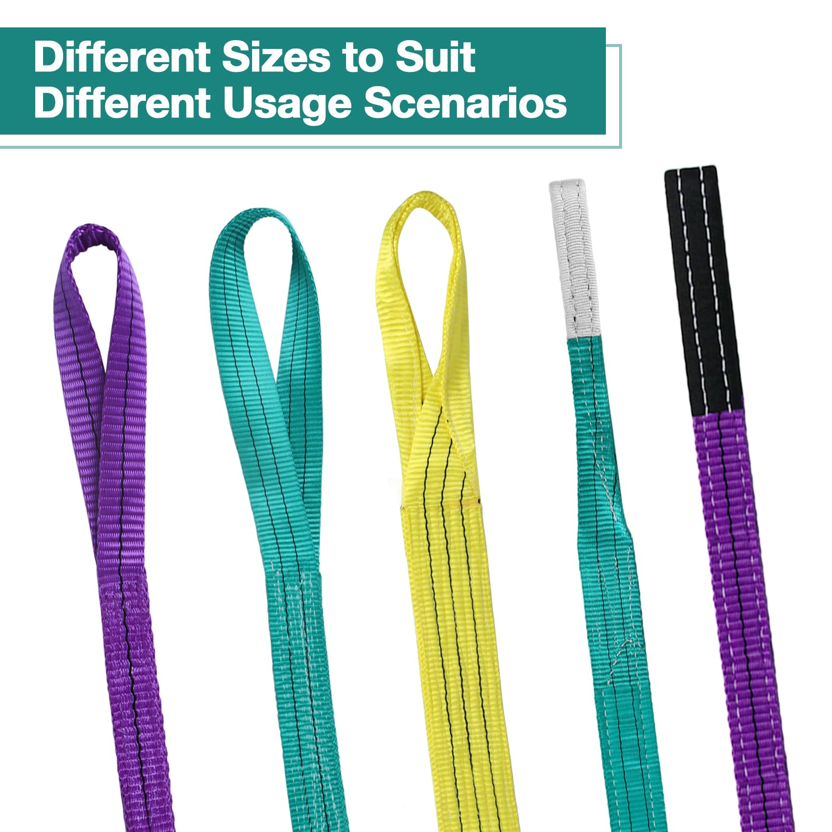 Heavy Duty Lift Sling Straps - 2 Pack -5