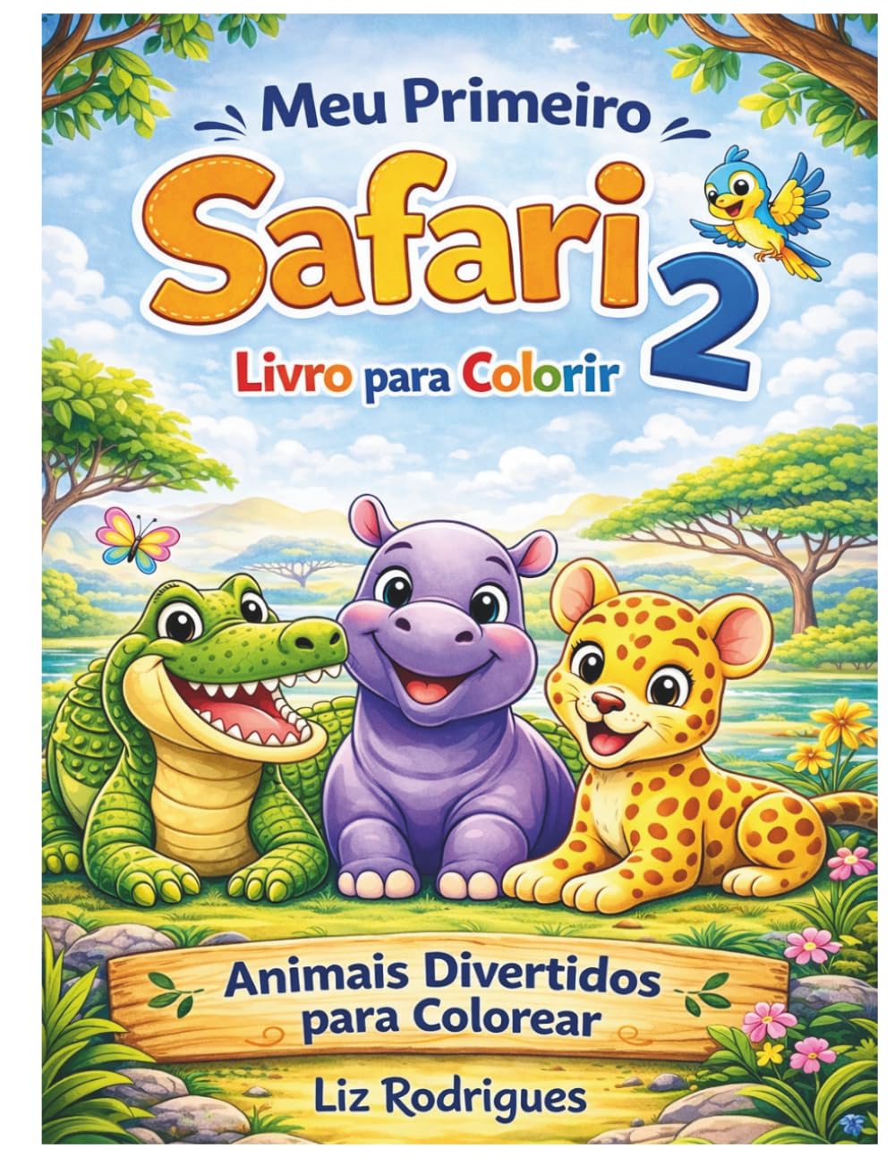 Meu Primeiro Safari Livro para Colorir: Animais divertidos para colorir