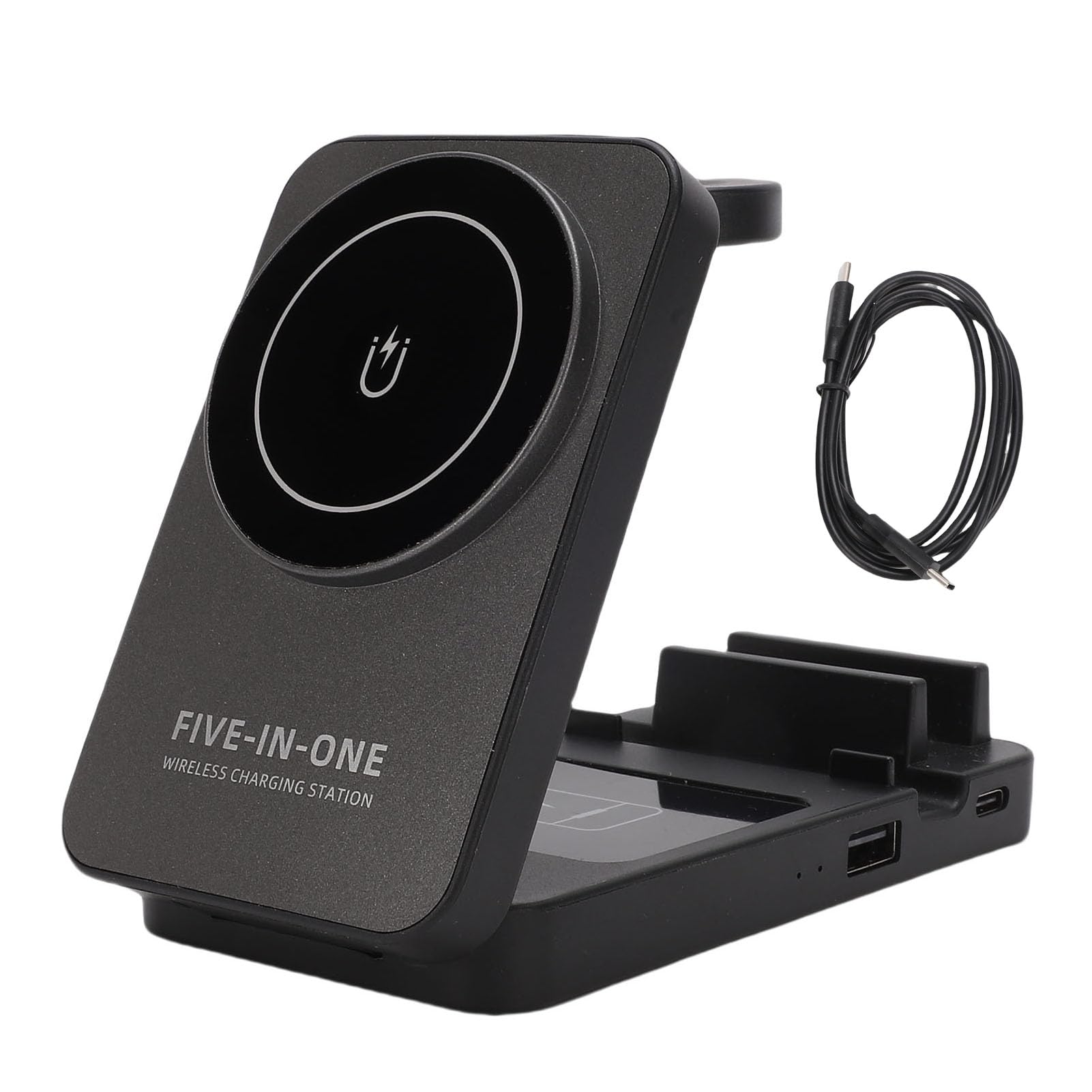 Generic Station de Recharge de Téléphone, Support de Chargeur Magnétique 15W, Charge Rapide, Large compatibilité pour Téléphones, écouteurs, Montres, Maison et Bureau