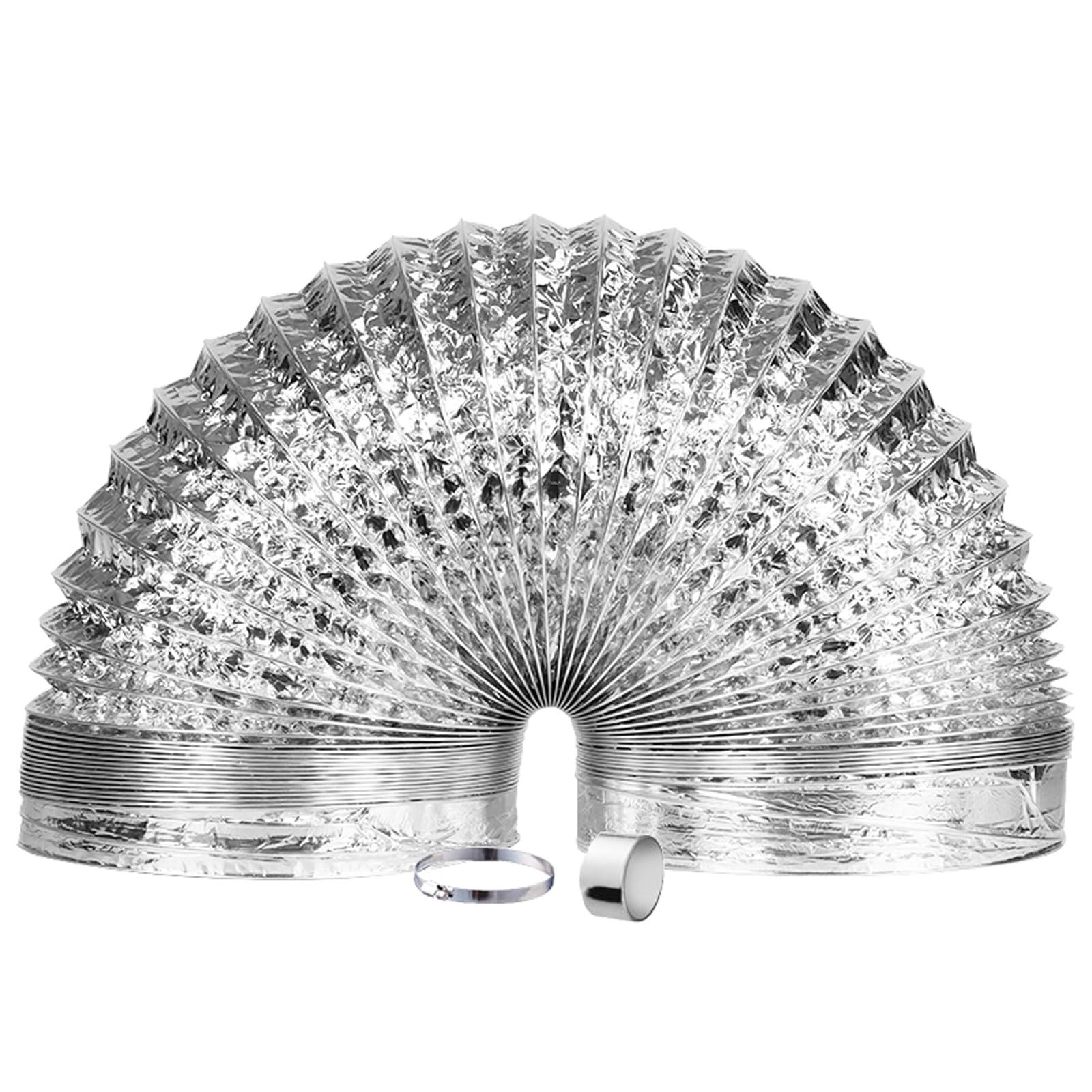 Condotti di ventilazione in foglio di alluminio, Condotto flessibile in alluminio for asciugatrice for cucina/bagno, dimensioni multiple | 5m,300mm
