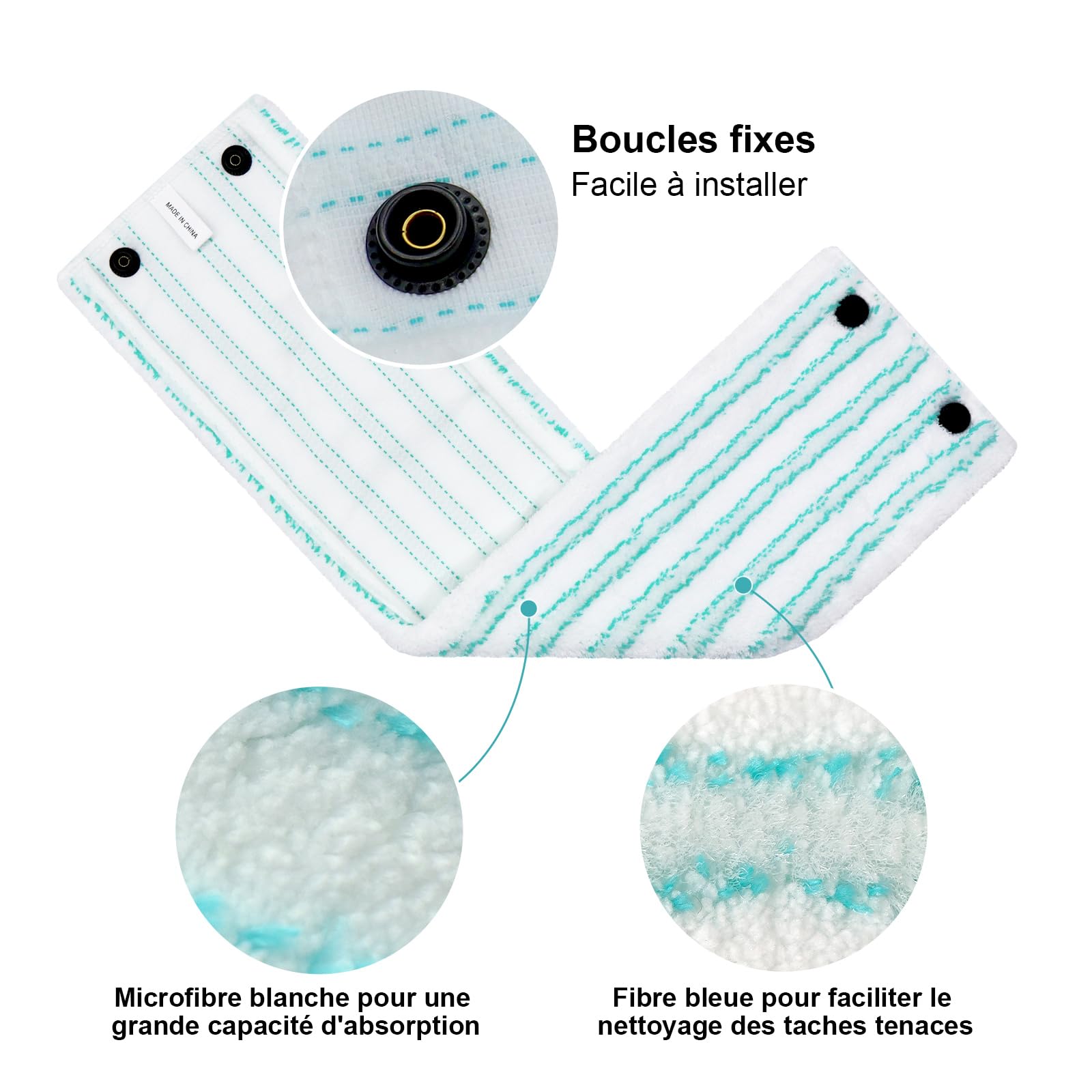 Serpillère Plate à Usage Humide Et Sec, Bande élastique Ultra Douce Et épaisse En Polaire/microfibre/chenille De Rechange Pour La Maison, La Salle De Bain, Le Sol A S