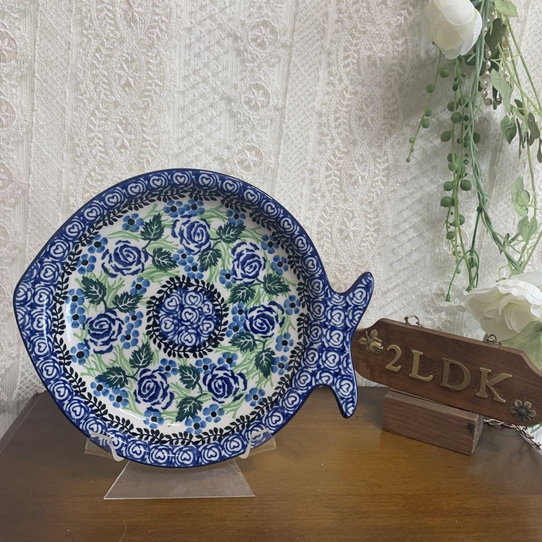 ポーランド食器 フィッシュボウル 大 2点 魚皿 ツェラミカ ポーランド食器 フィッシュボウル 大 2点 魚皿 ツェラミカ