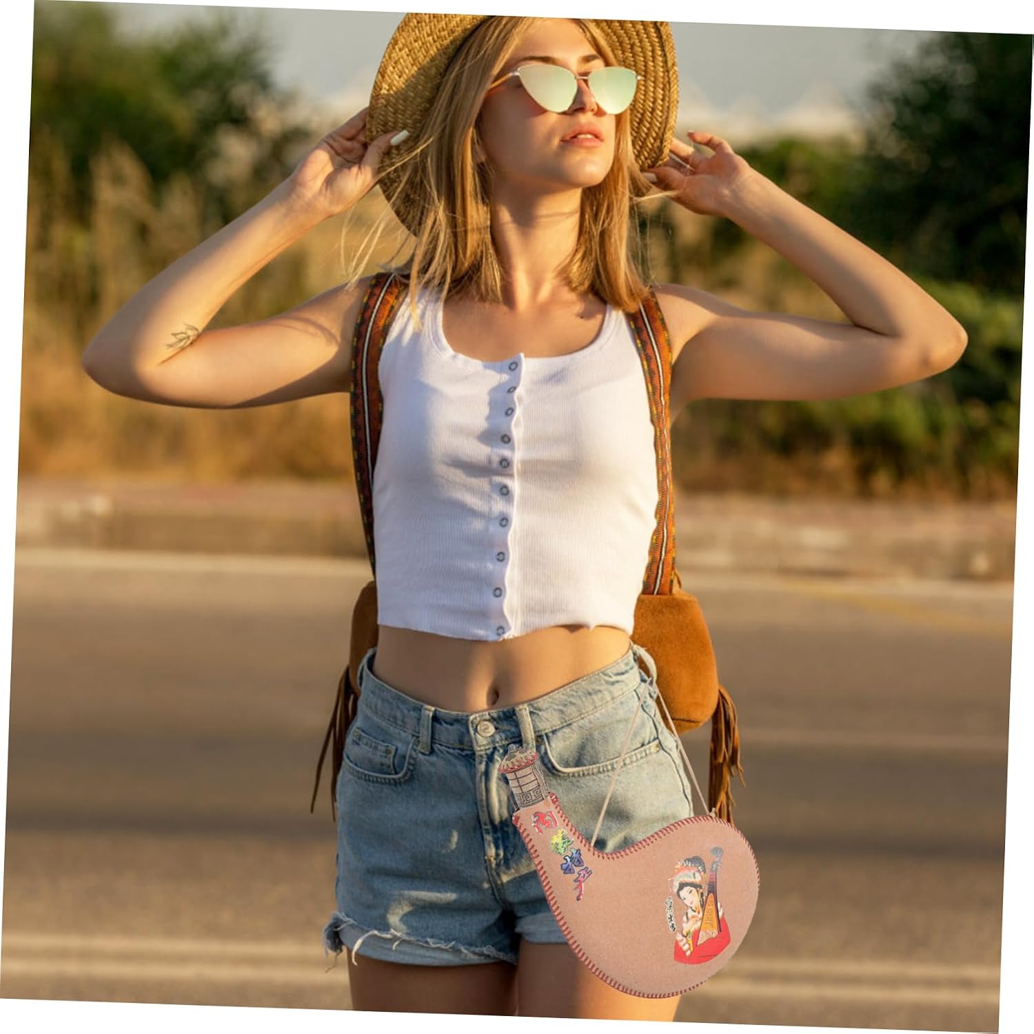 Leather Bota Bag for Wine, Portable Leak Proof Flask for Outdoors image 4