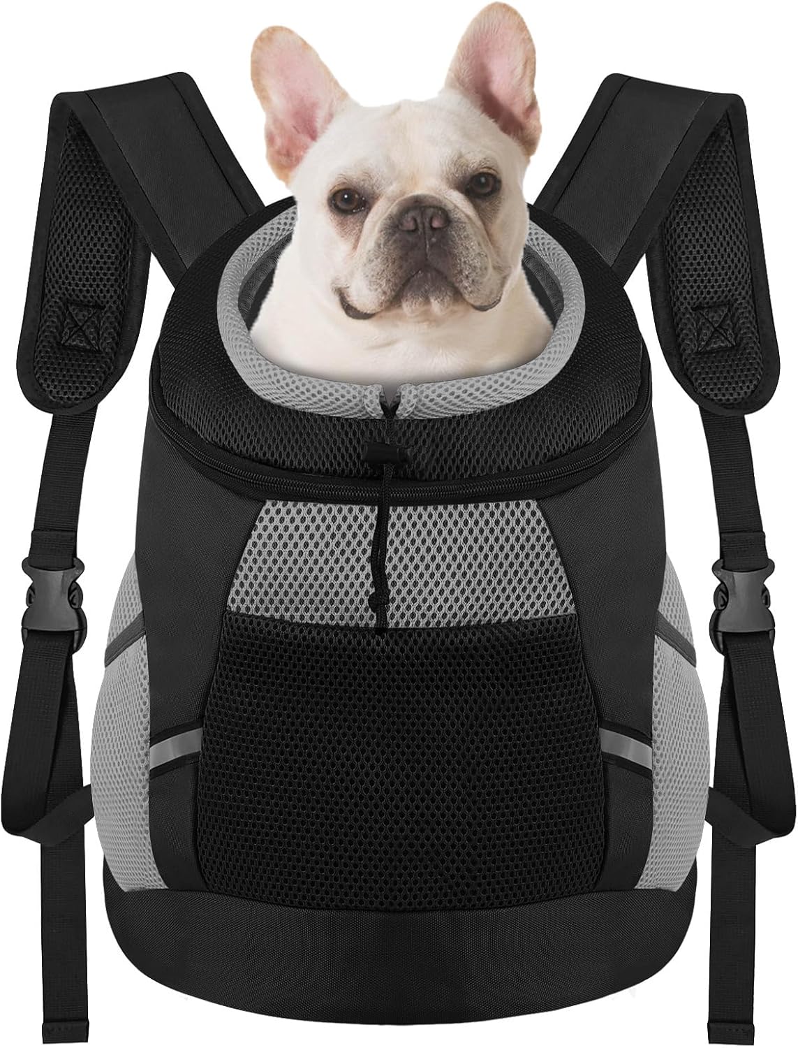 Dog carrier backpack dog carriers for small dogs Breathable head out Design with reflective safe Dog backpack carrier for Small Medium Dogs Cats Large Black