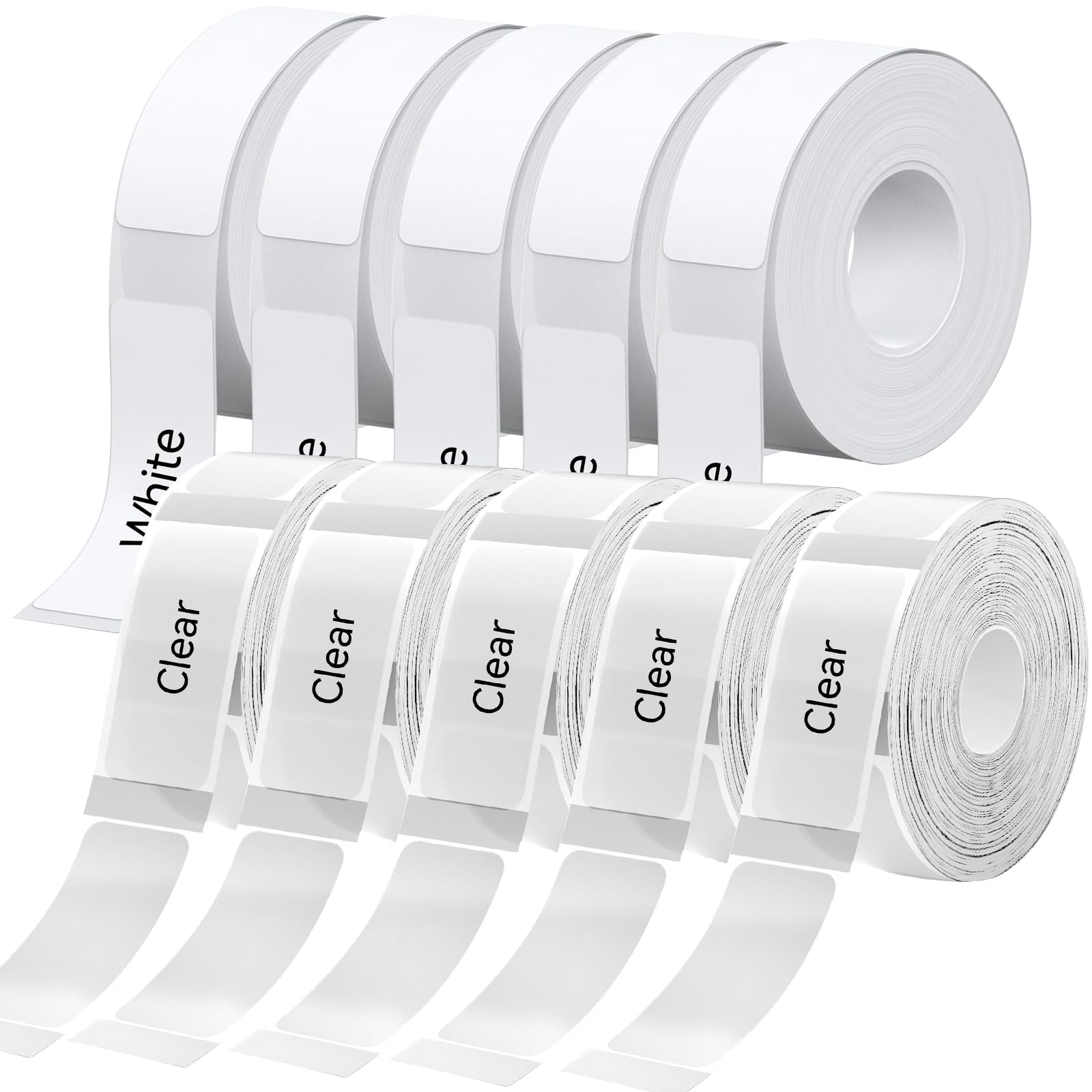 4 Rouleaux D'étiquettes Thermiques Autocollantes 12 X 40 Mm - 160 étiquettes Par Rouleau - Blanc Imperméable Et Anti-huile Pour Imprimantes Thermiques